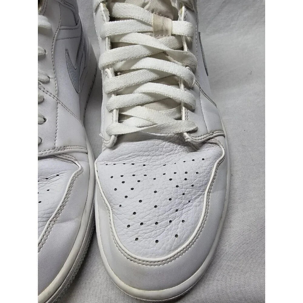 NIKE Jordan 1 high White Pure Platinum High Tops Mens Size 12 554724-108 - Picture 4 of 16
